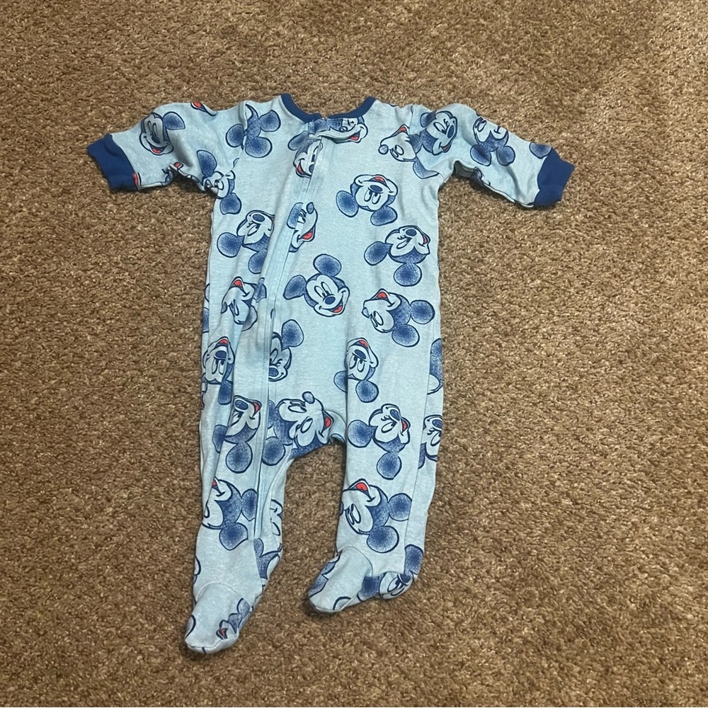 Mickey Moused footed pajamas for baby